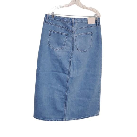 NWT PAIGE Denim Midi Skirt Long Jean Stretch Stretchy Skirt Sz 34 - Picture 8 of 10